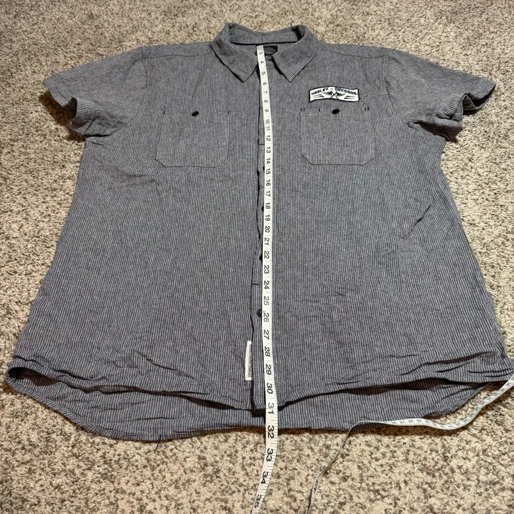Harley-Davidson Black Label Pinstripe Mechanic Style Shirt- 2XL - Picture 7 of 8